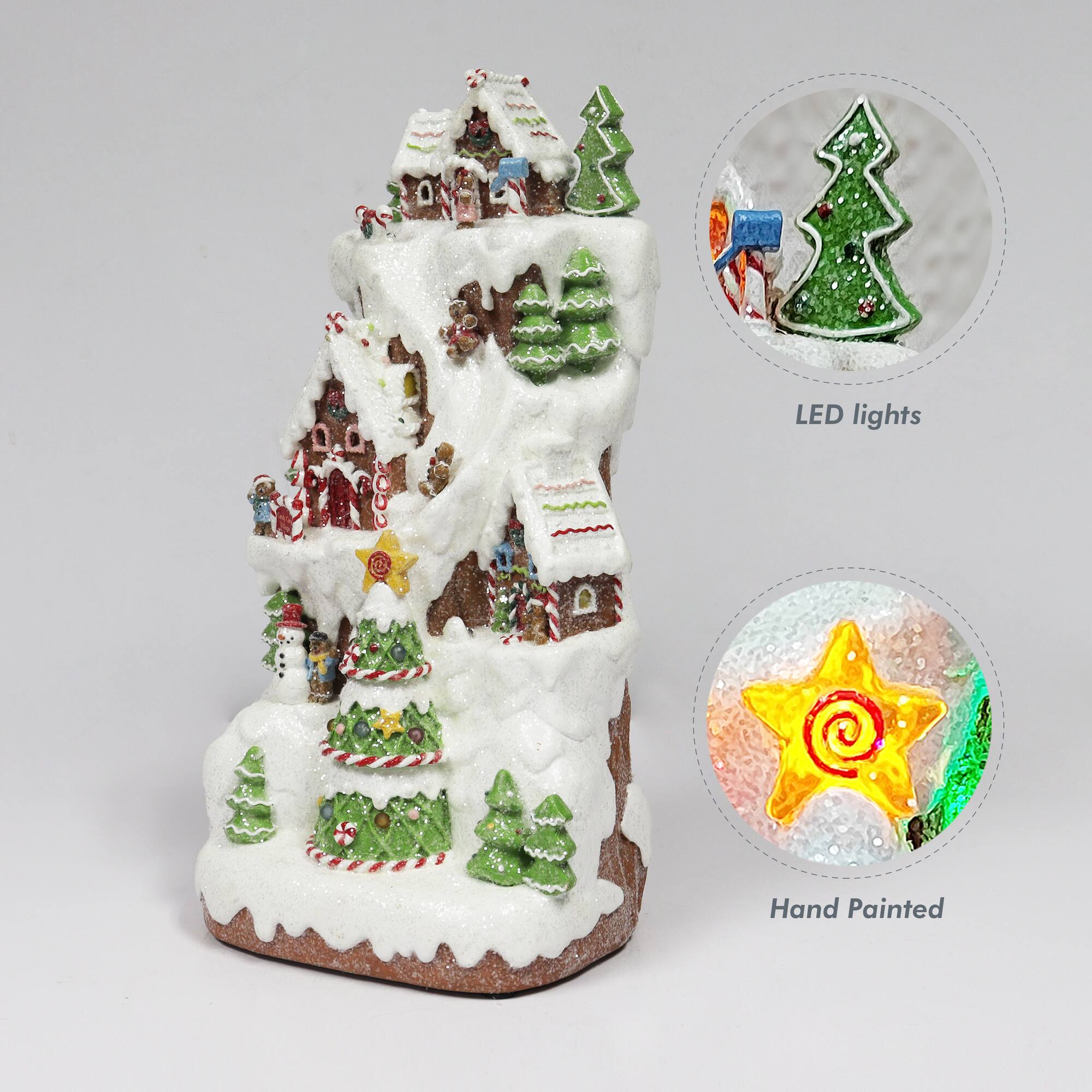 16" Gingerbread Village Multi-Tiered Mountain